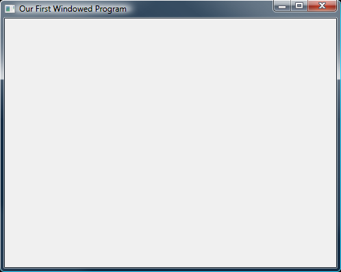 Our First Windowed Program  