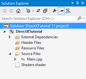 The Shader File in Solution Explorer