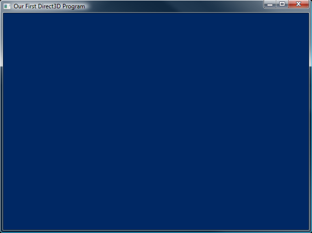 Our First Direct3D Program  